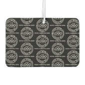 Logo für Unternehmen mit eigener Marke schwarz Autolufterfrischer (Rückseite)