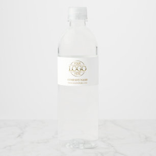 Logo für Unternehmen mit weißer Beruflicher Marken Wasserflaschenetikett