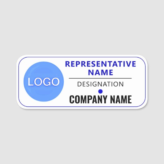 Logo für Unternehmen | Mitarbeiter Namensschild (Vorderseite)