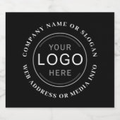 Logo für Unternehmen Moderne schwarze Labels Alkoholflaschenetikett (Einzelnes Label)