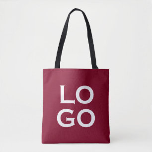 Logo für Unternehmen oder Unternehmen auf Burgund Tasche