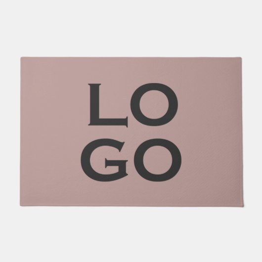 Logo für Unternehmen oder Unternehmen auf Dusty Pi Fußmatte (Vorderseite)