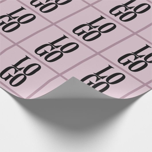 Logo für Unternehmen oder Unternehmen auf Dusty Pi Geschenkpapier (Ecke)