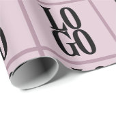 Logo für Unternehmen oder Unternehmen auf Dusty Pi Geschenkpapier (Rolleneckpunkt)