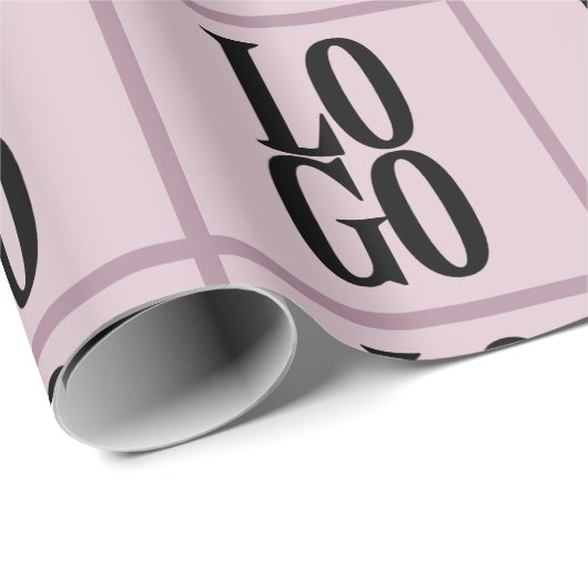 Logo für Unternehmen oder Unternehmen auf Dusty Pi Geschenkpapier (Rolleneckpunkt)