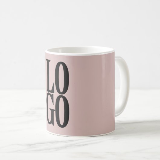 Logo für Unternehmen oder Unternehmen auf Dusty Pi Kaffeetasse (VorderseiteRechts)