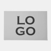 Logo für Unternehmen oder Unternehmen auf Grau Fußmatte (Vorderseite)