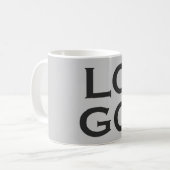 Logo für Unternehmen oder Unternehmen auf Grau Kaffeetasse (Vorderseite Links)