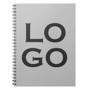 Logo für Unternehmen oder Unternehmen auf Grau Notizblock