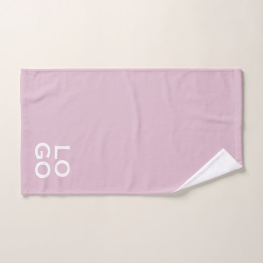 Logo für Unternehmen oder Unternehmen in rosa Badhandtuch Set (Handtuch)