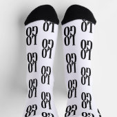 Logo für Unternehmen oder Unternehmen in Weiß Socken (Oben)