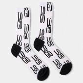 Logo für Unternehmen oder Unternehmen in Weiß Socken (Rechts)