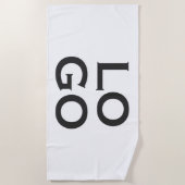 Logo für Unternehmen oder Unternehmen Strandtuch (Vorderseite)