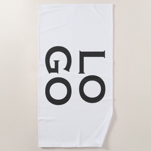 Logo für Unternehmen oder Unternehmen Strandtuch (Vorderseite)