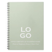 Logo für Unternehmen oder Unternehmen und Titelsei Notizblock (Vorderseite)