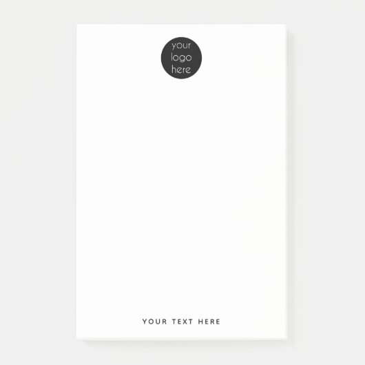 Logo für Unternehmen Post-it Klebezettel (Vorderseite)