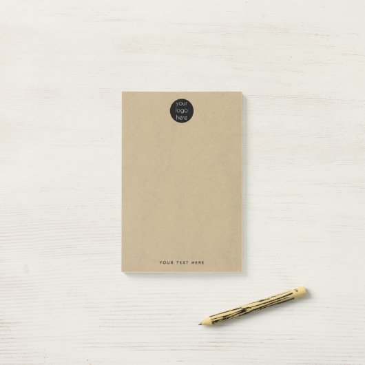 Logo für Unternehmen Post-it Klebezettel (Auf Schreibtisch)