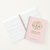 Logo für Unternehmen Rosa Werbung Notizblock (Innenseite)