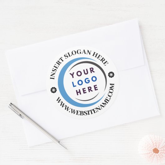 Logo für Unternehmen Runder Aufkleber (Umschlag)