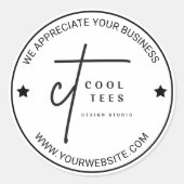 Logo für Unternehmen Runder Aufkleber (Vorderseite)