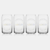 Logo für Unternehmen Slogan Elegant Einfaches Desi Dosenglas (Hinten)