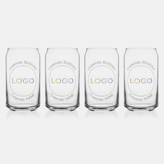 Logo für Unternehmen Slogan Elegant Einfaches Desi Dosenglas (Vorderseite)