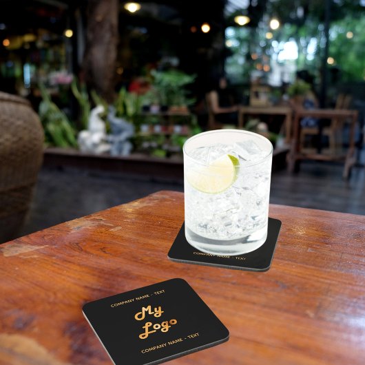 Logo für Unternehmen Slogan Gold schwarzes Gold Getränkeuntersetzer