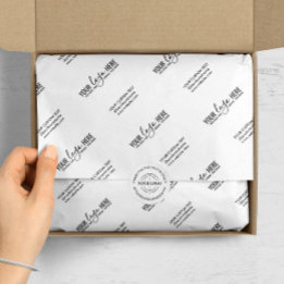 Logo für Unternehmen Slogan Personalisiertes Gesch Seidenpapier