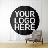 Logo für Unternehmen Wandteppich (Beispiel)