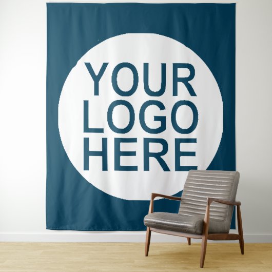 Logo für Unternehmen Wandteppich (Beispiel)