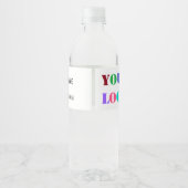 Logo für Unternehmen Wasserflaschenetikett (Rückseite)