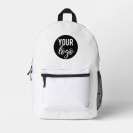 Logo für Unternehmen Weißes Minimalistisches Unter Bedruckter Rucksack