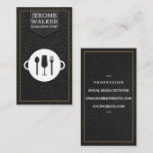 Logo für Utensils | Leather Business Card Visitenkarte (Vorne/Hinten)