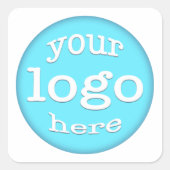 Logo für Veranstaltungen im Firmenkundenbüro erste Quadratischer Aufkleber (Vorderseite)