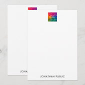 Logo für vertikale Kartenbezeichnung hier Modernes Mitteilungskarte (Vorne/Hinten)