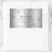 Logo für Verzierte Eckmarkierungen für Silberprodu Rechteckiger Aufkleber (Tasche)