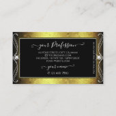 Logo für Verzierte Sparkle-Diamanten aus Black Gol Visitenkarte (Rückseite)