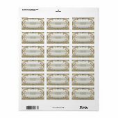 Logo für Verzierte weiße Blume Adressaufkleber (Vorne)