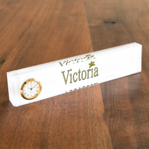 Logo für Victoria-Namen, Namensplakette