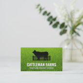 Logo für Viehhaltung | Gras Visitenkarte (Stehend Vorderseite)