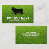 Logo für Viehhaltung | Gras Visitenkarte (Vorne/Hinten)