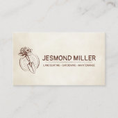 Logo für Vintage Skizzen Visitenkarte (Vorderseite)