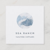 Logo für Wasserfarben-Küstenwache Quadratische Visitenkarte (Vorderseite)