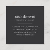 Logo für Wasserfarben Quadratische Visitenkarte (Rückseite)