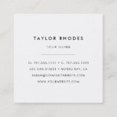 Logo für Wasserfarben Quadratische Visitenkarte (Rückseite)