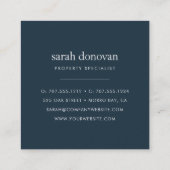 Logo für Wasserfarben Quadratische Visitenkarte (Rückseite)