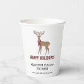 Logo für Weihnachtsfeiertagen Pappbecher (Rückseite)