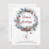 Logo für Weihnachtskranke Feiertagspostkarte (Vorne/Hinten)