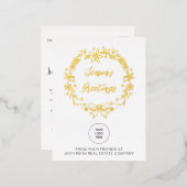 Logo für Weihnachtskranke Folien Feiertagspostkarte (Vorderseite/Rückseite)