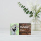 Logo für Wein | Holzkeller | Trauben Visitenkarte (Stehend Vorderseite)